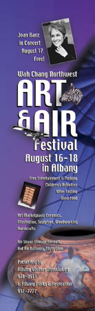 Art & Air Festival bookmark